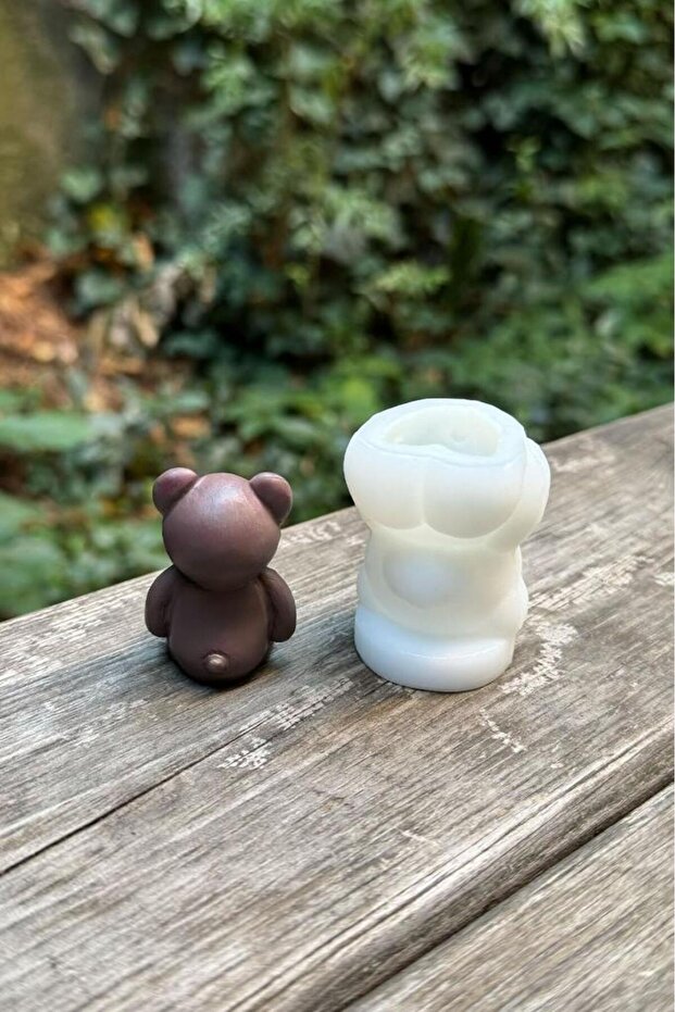 Mini Ayıcık Silikon Mum Kalıbı - 4