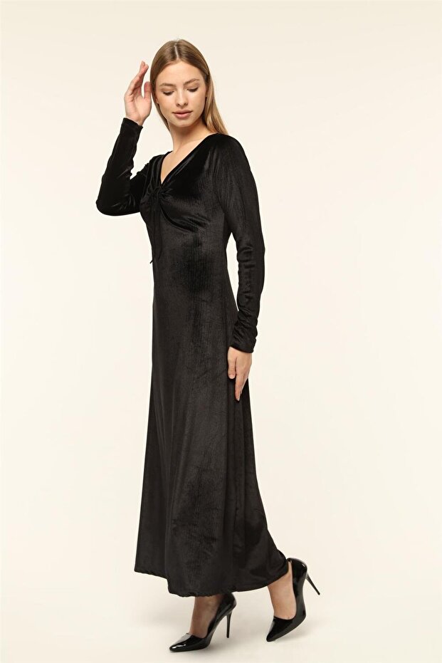 Maxikleid aus Samt - 3