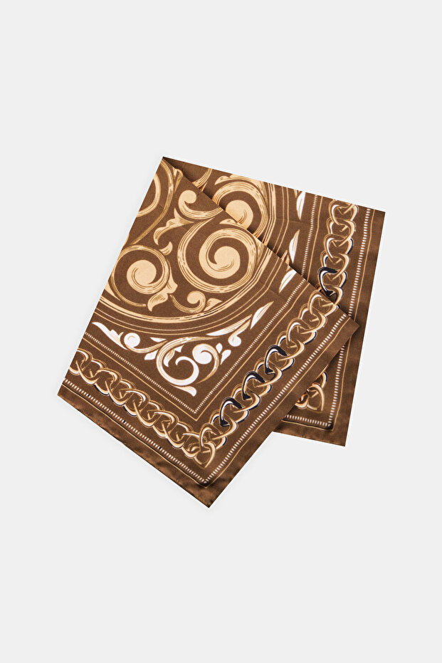 BEJ- HAKİ İPEK MENDİL - 2