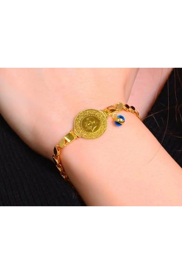 Pullu zincirli çeyrekli bileklik - 3