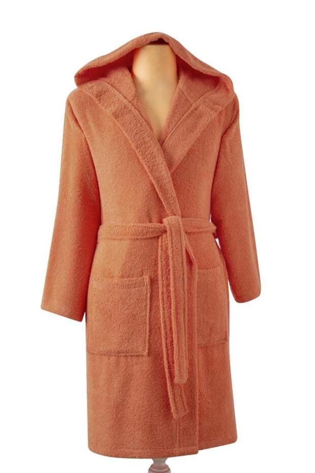 Teenager bathrobe hooded 12-15 years old orange