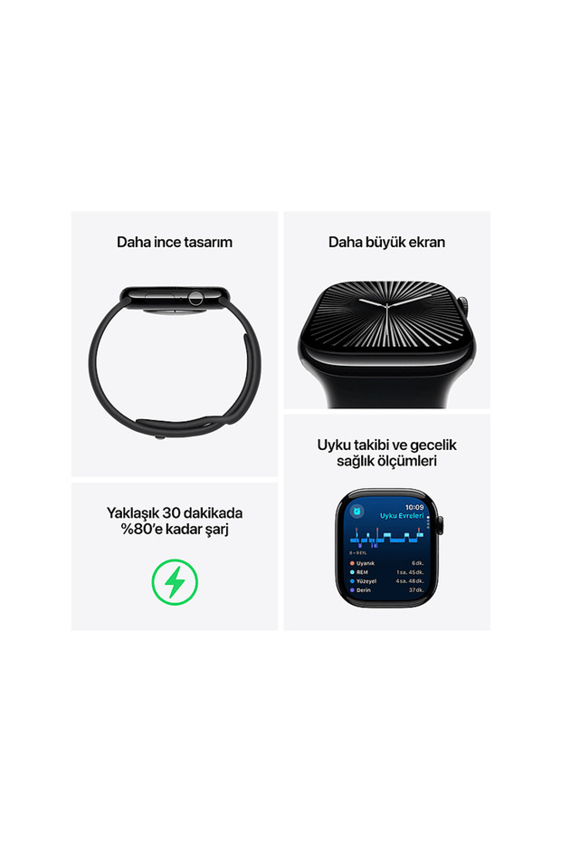 Watch Series 10 GPS 46mm Jet Black Aluminium Case with Black Sport Band - S/M - 2