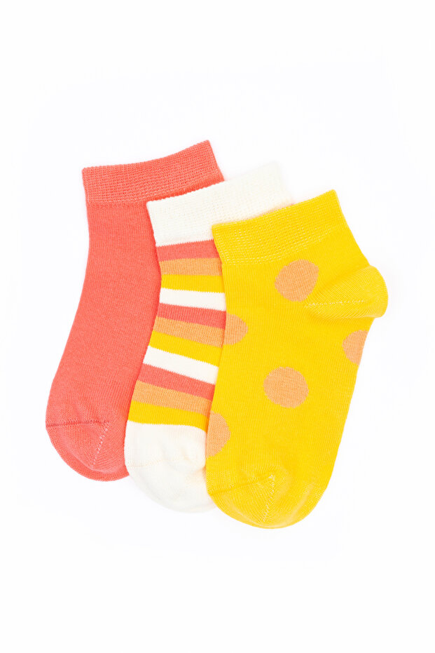 Girl's 3-Piece Booties Socks 50281725 -Vr044