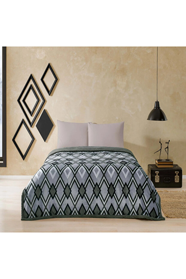 طقم ملاءة سرير هارلو رمادي مع بطانية واحدة - 3