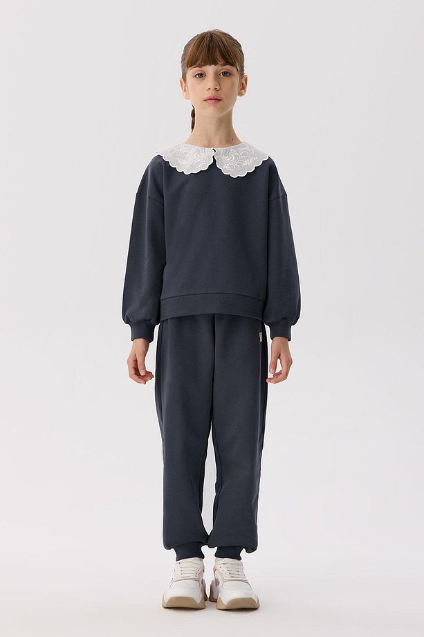 BG Store Kız Çocuk Antrasit Sweatshirt - 1