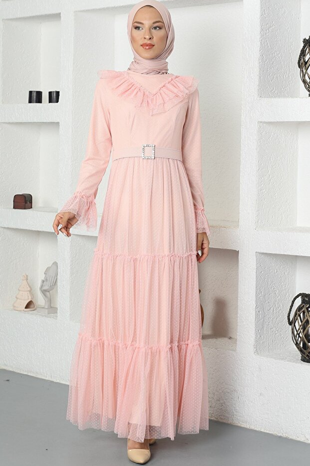 Damla Elbise Pudra - 1