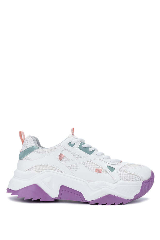 Women's Vegan White/Lilac Sneakers & Sports Shoes