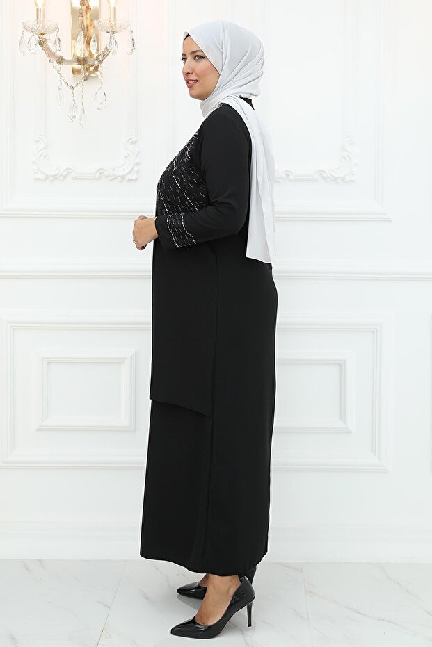Şükran Abiye Elbise Siyah - 3