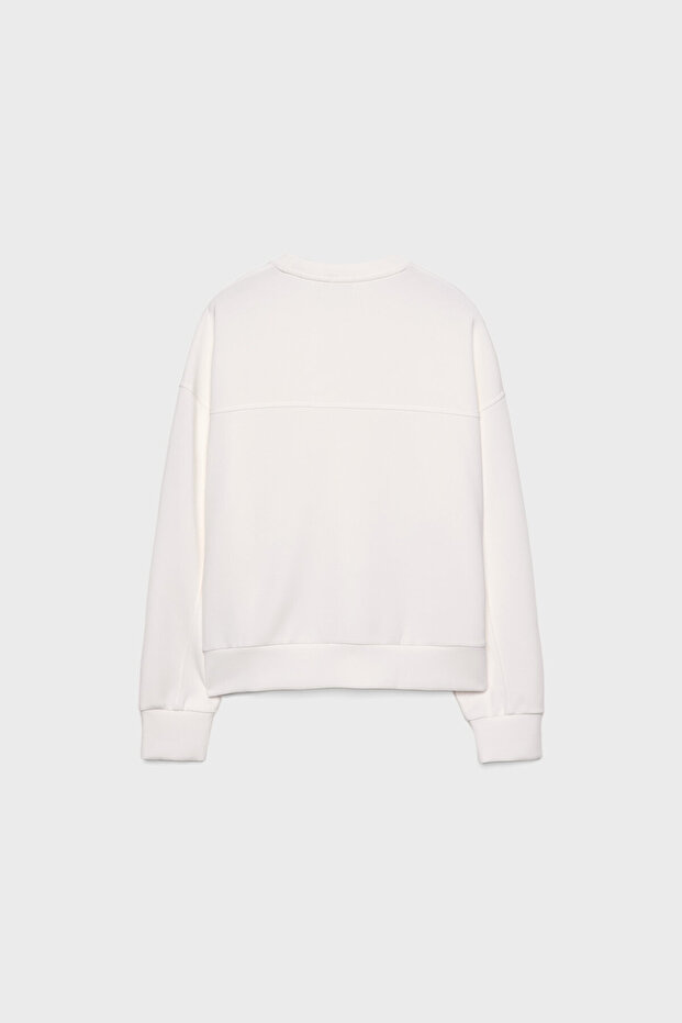 Yumuşak dokulu basic sweatshirt - 6