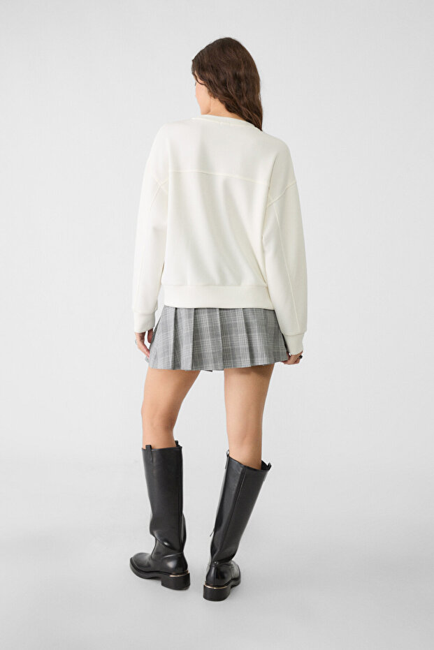 Yumuşak dokulu basic sweatshirt - 3
