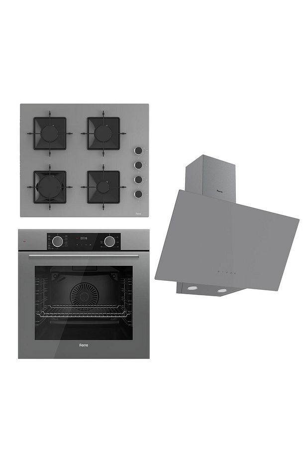 Fryart Ss Serisi Gri Set (ss208 Xe63cpr D079 ) - Kare Emaye Izgara - 1