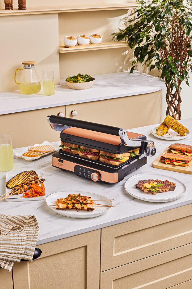 Gastro Gourmet Grill and Toaster Copper 2000 W 6 Slice Capacity