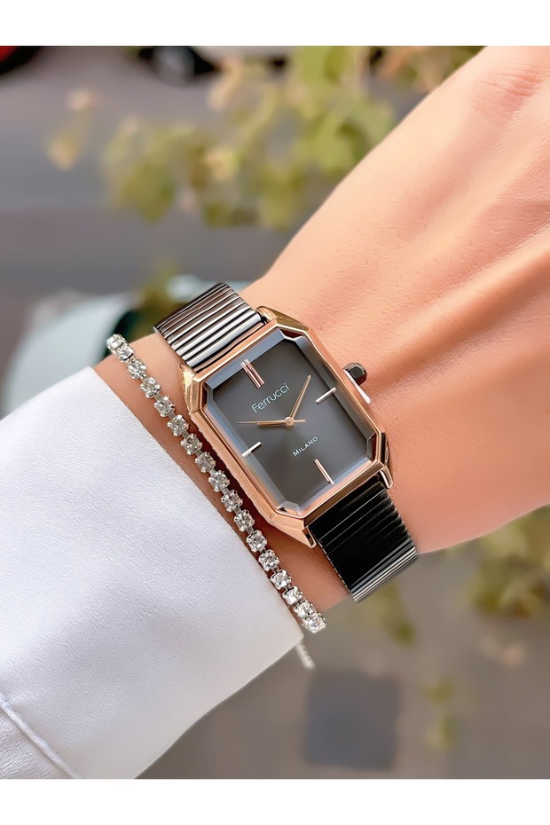 Milan Steel Cord Square Case 3 Atm Waterproof Women's Wristwatch + Bracelet with Gift