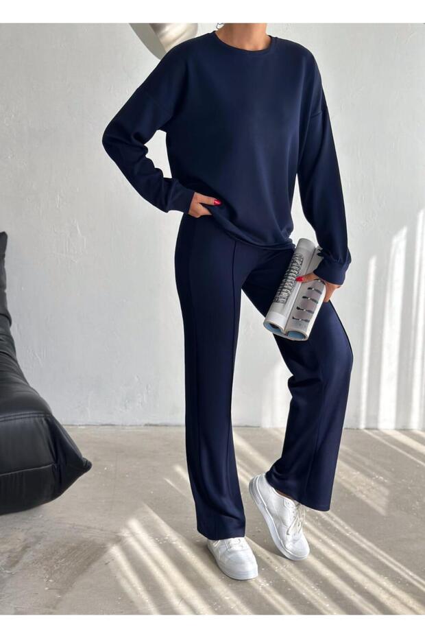 Modal Fabric Trousers and Sweatshirt Set
