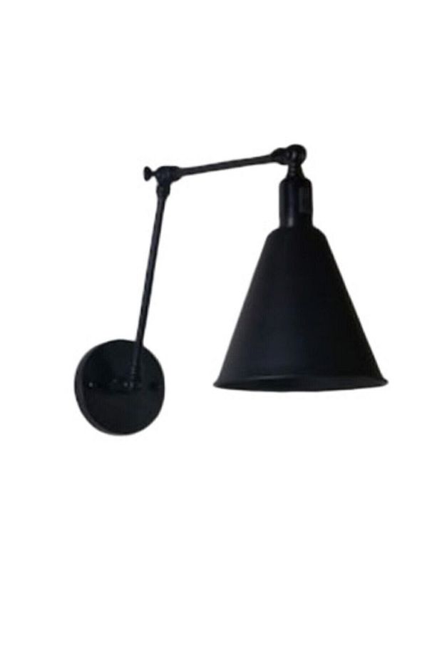 Akrobat Oval Sıvama Siyah 3 Mafsallı Retro Aplik - 1