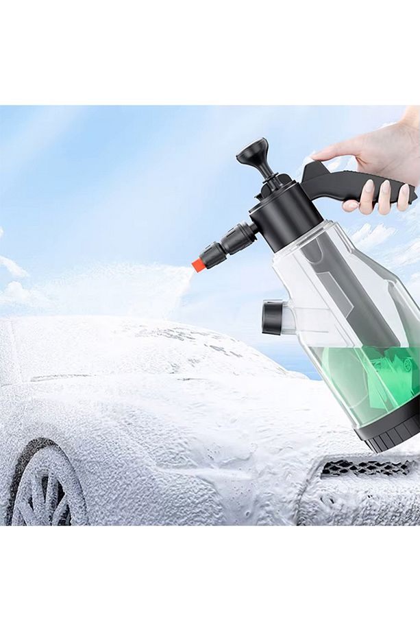 2 Litre Yüksek Basınçlı Araç Yıkama Köpük Püskürtücü Otomatik El Pompası SİYAH - 2