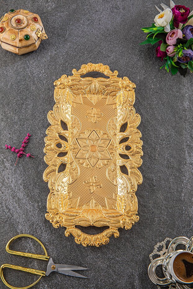 صينية عرض معدنية مستطيلة الشكل لشخصين من Eda (257-2) - 1