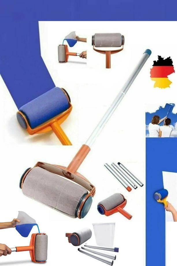 2'li Duvar Boya Seti Alman Paint Runner Damlatmayan Rulo ve Xglide Çift Başlıklı Rulo Boya Fırçası - 4
