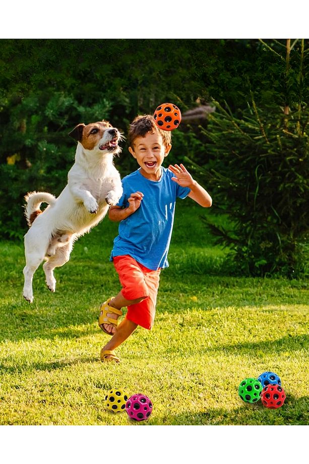 Ay Şeklinde Yükseğe Zıplayan Top Süper Uzay Topu Stres Topu Bouncer Ball 1 Adet - 5