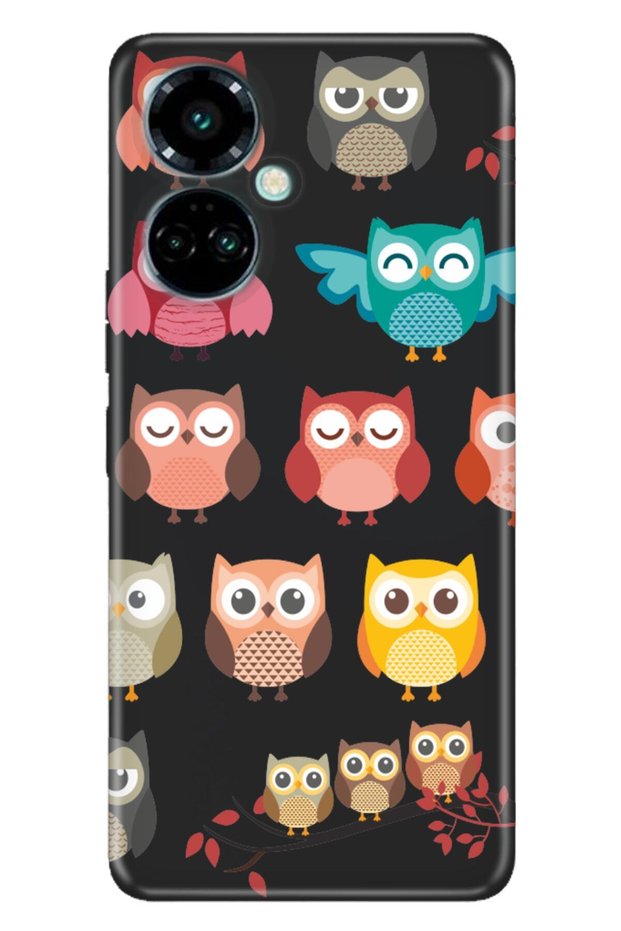 Camon 19 Pro Case Modern Design Silicone Patterned Owl