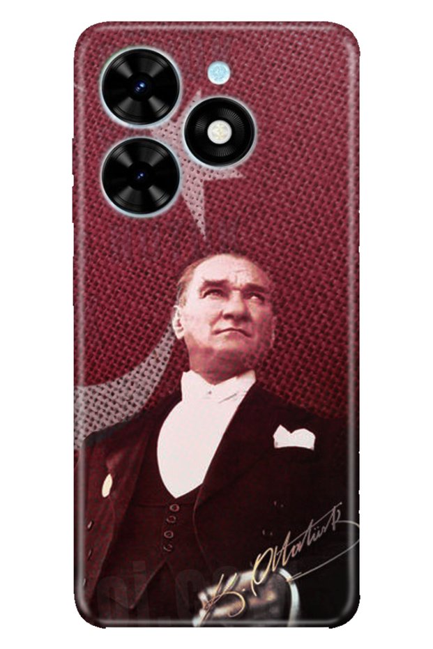 Spark Go 2024 Compatible Case Pictorial Printed Nano Silicone M.K Ataturk
