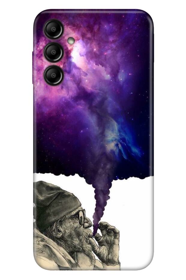 Samsung Galaxy A54 Case Silicone Patterned Illustrated Uv Cover Smoke