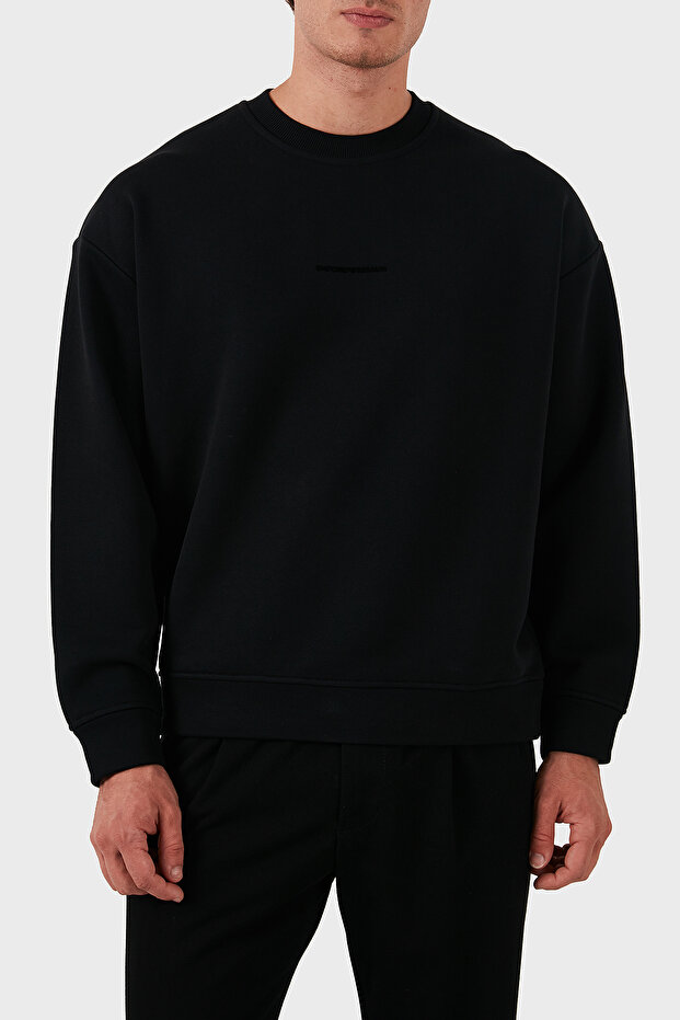 Cotton Logo Regular Fit Crew Neck Sweat Men's Sweat 6D1M95 1Jtaz 0999