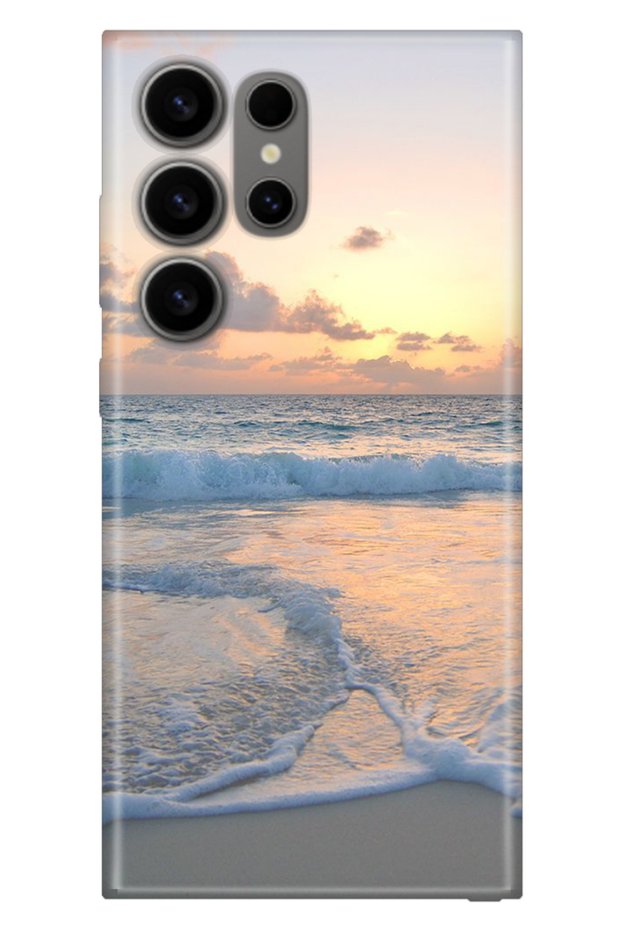 Samsung Galaxy S24 Ultra Compatible Case Silicone Patterned Illustrated Coast