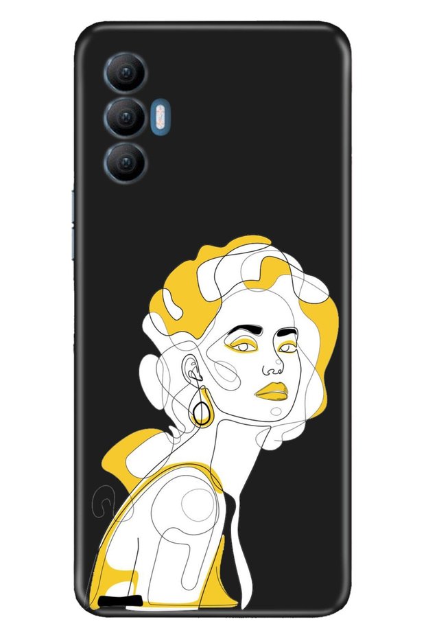 Spark 8 Pro Case Silicone Tioserisi Patterned Illustrated - Face Art