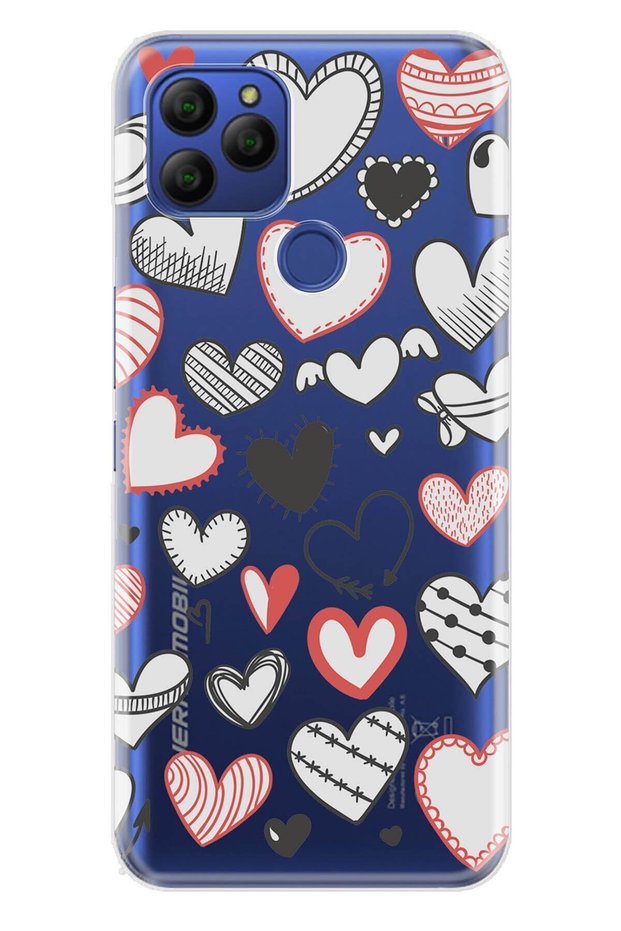Gm 21 Compatible Case 0.4mm Laser Cut Silicone Cover Patterned Hearts