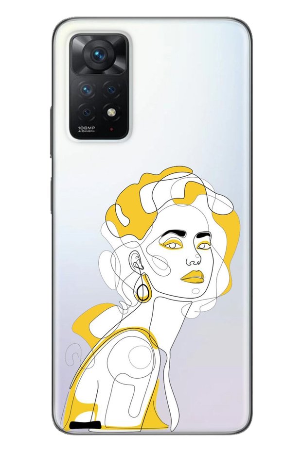 Xiaomi Redmi Note 11 Pro 5g Compatible Case 0.4mm Laser Cut Silicone Face Art
