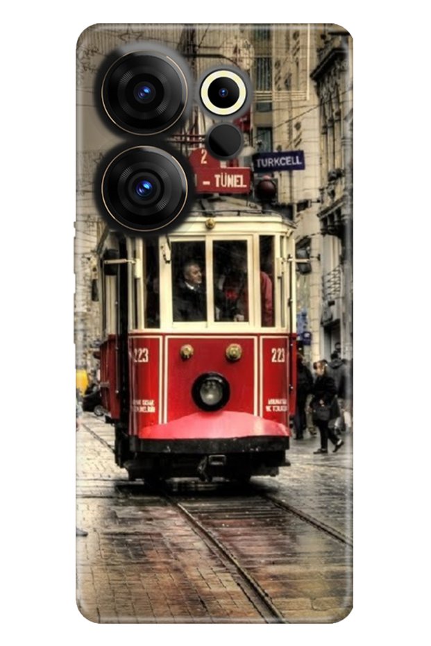 Camon 20 Premier 5g Compatible Case Silicone Patterned Illustrated Cover İstiklal Taksim