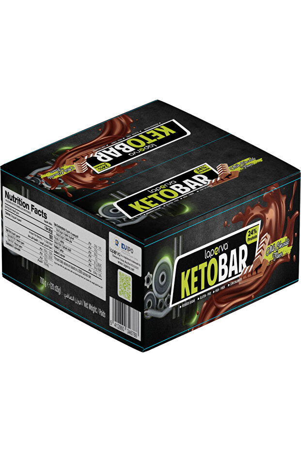 Keto Bar, Milk Chocolate & Almonds, Box of 20 Bars