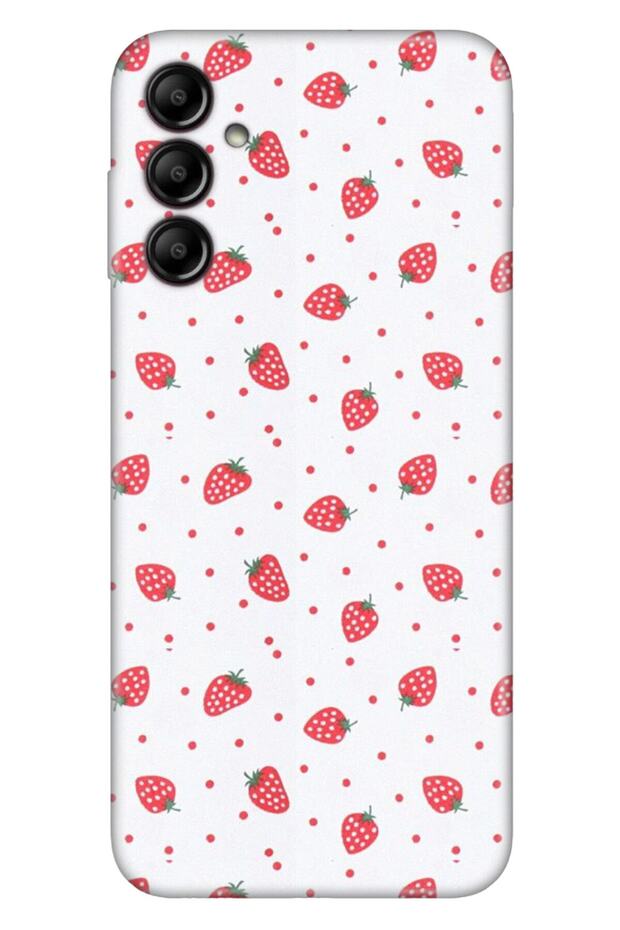 Samsung Galaxy A54 Case Silicone Patterned Illustrated Uv Cover Strawberry