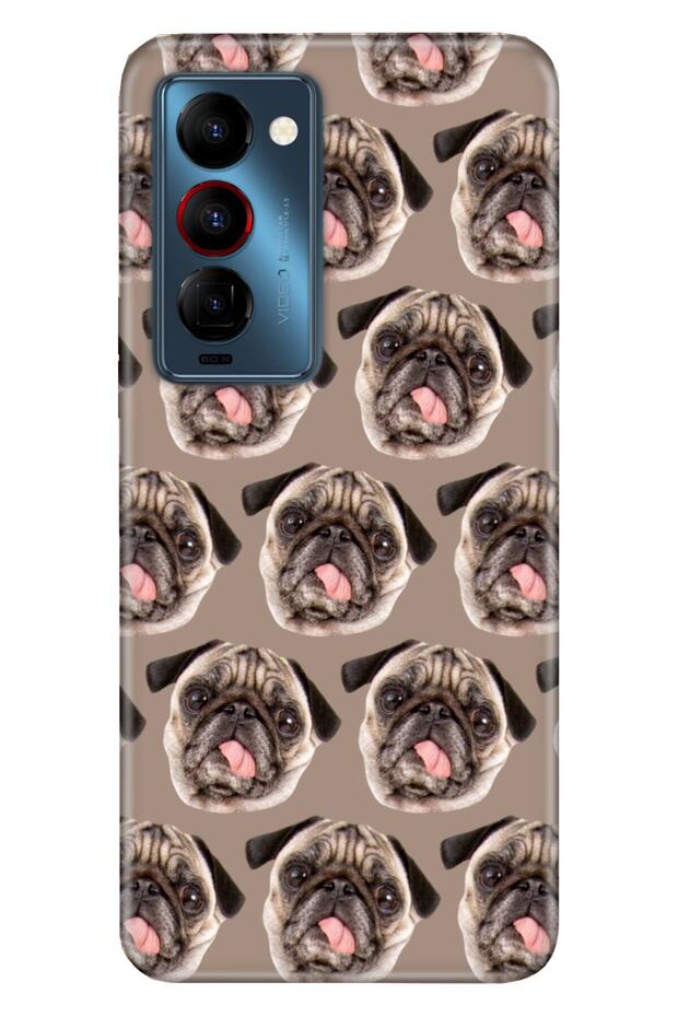 Camon 18 Premier Case Silicone Moderna Patterned Pug Pug Dog