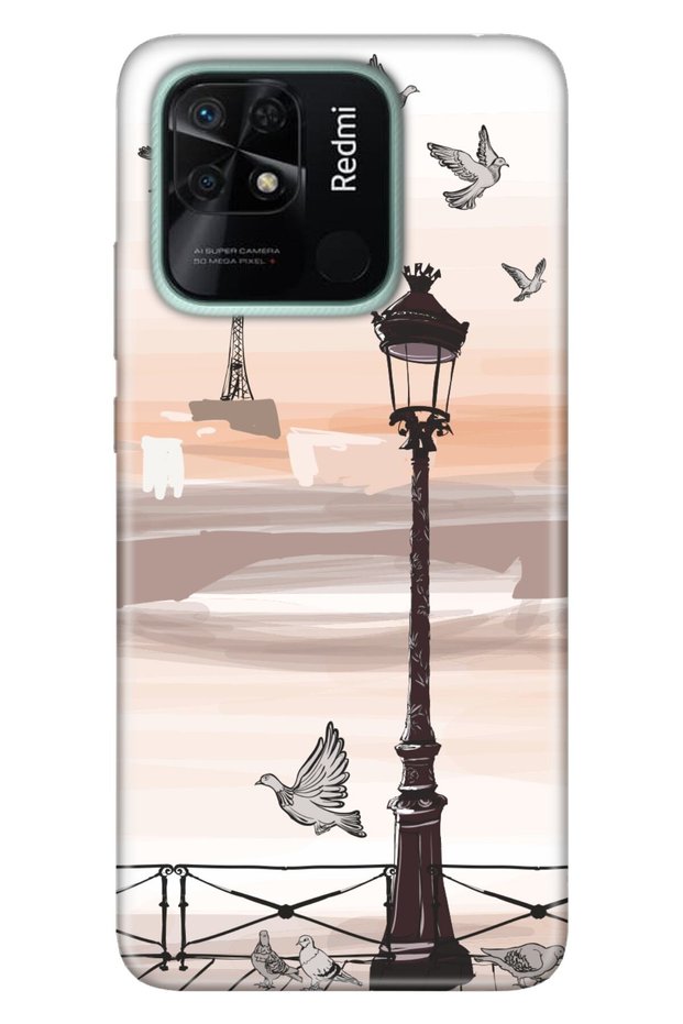 Xiaomi Redmi 10C Case Silicone Tioserisi Patterned Illustrated - Autumn