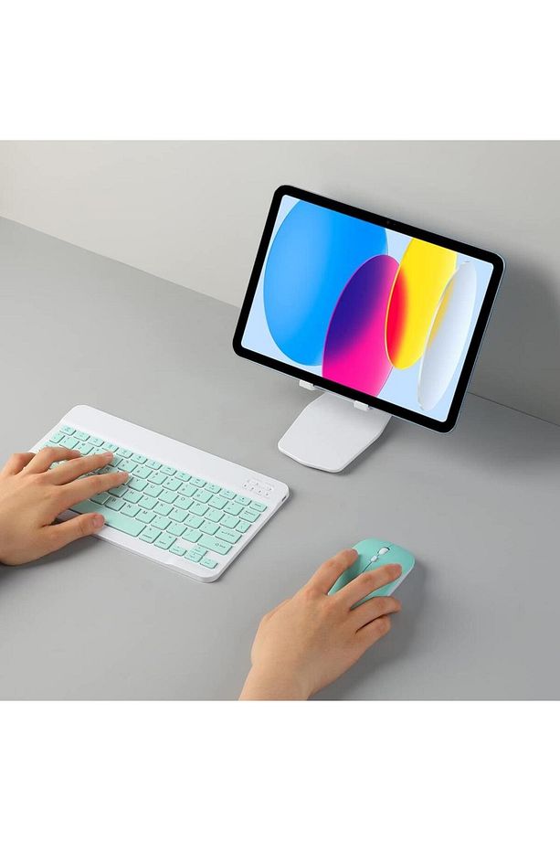 Tüm Cihazlara Uyumlu Kablosuz Bluetooth Klavye ve Mause Seti Tablet Telefon iPad Galaxy Honor Redmi - 3