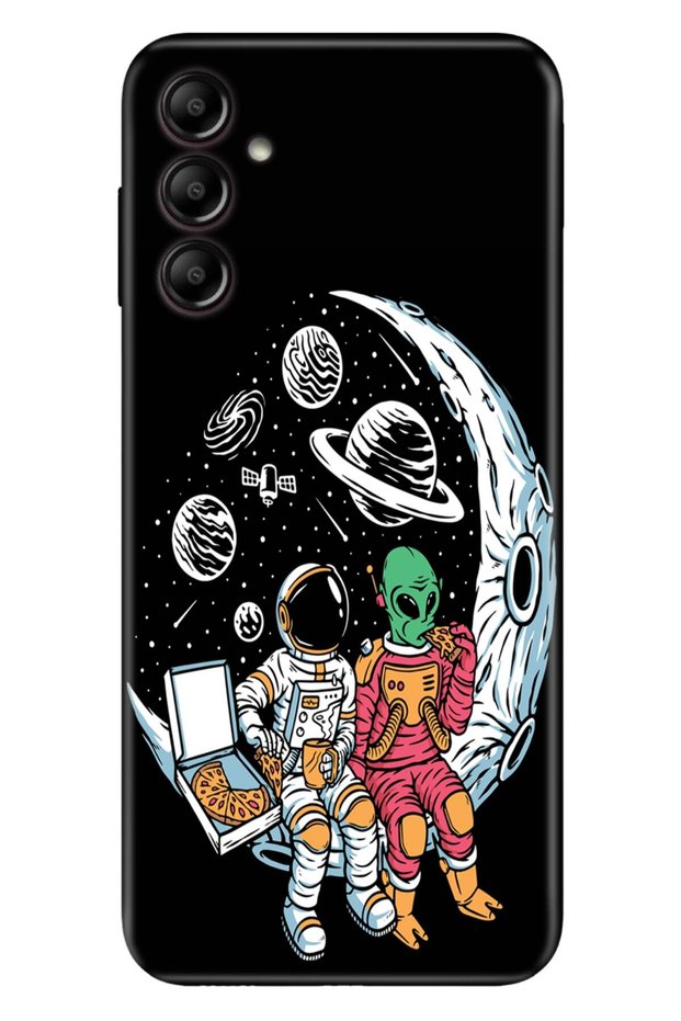 Samsung Galaxy A54 Case Silicone Patterned Illustrated Uv Cover Astronaut Ufo