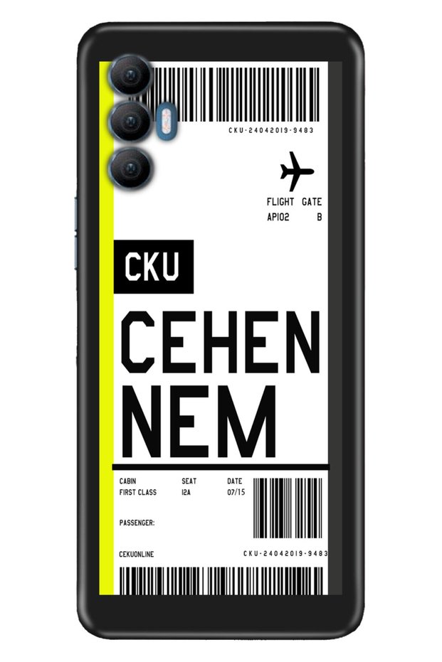 Spark 8 Pro Case Silicone Tioserisi Patterned Illustrated - Hell Flight Ticket