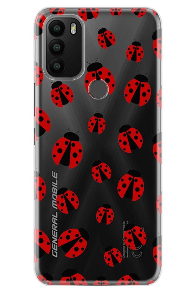 Gm 21 Plus Compatible Case 0.4mm Laser Cut Silicone Cover Ladybug