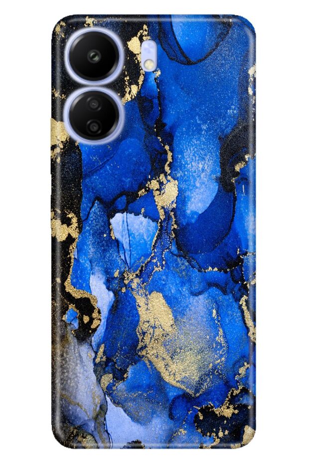 Xiaomi C65 - Redmi 13C Case Picture Printed Silicone Silvery Amethyst Stone