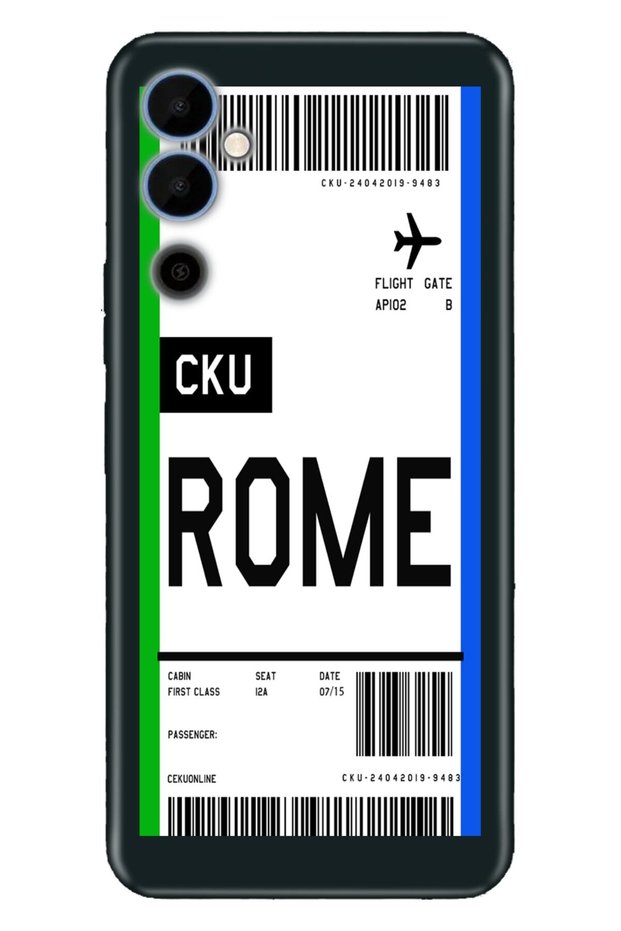 Pova Neo 2 Case Silicone Patterned Illustrated Uv Cover Rome Air Ticket