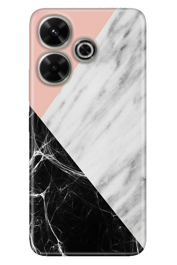 Case for Xiaomi Redmi 13 4g Case Uv-Color Phone Case Black Pink White Marble