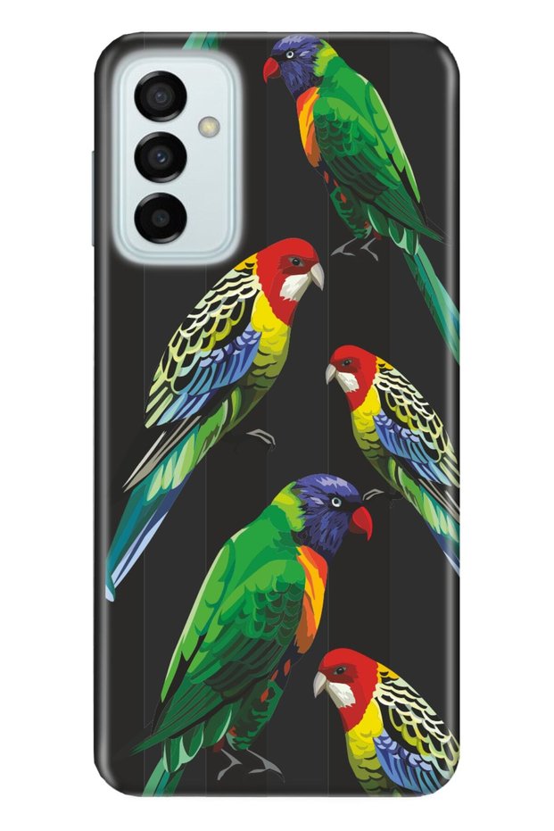 Samsung Galaxy M23 Compatible Case 0.4mm Laser Cut Silicone Cover Parrot
