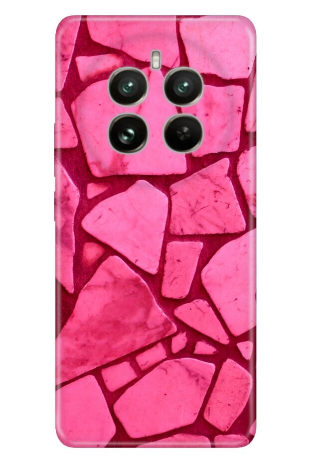 12 Pro Plus - 12 Pro Case Patterned Printed Silicone Pink Concrete