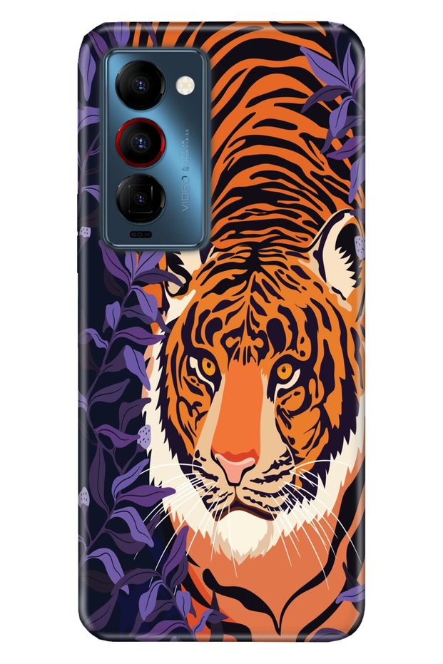 Camon 18 Compatible Premier Case Silicone Moderna Patterned Tiger