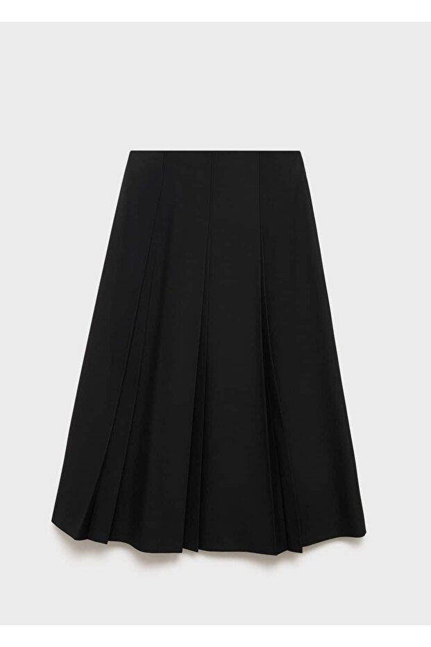 İri pileli midi etek - 3