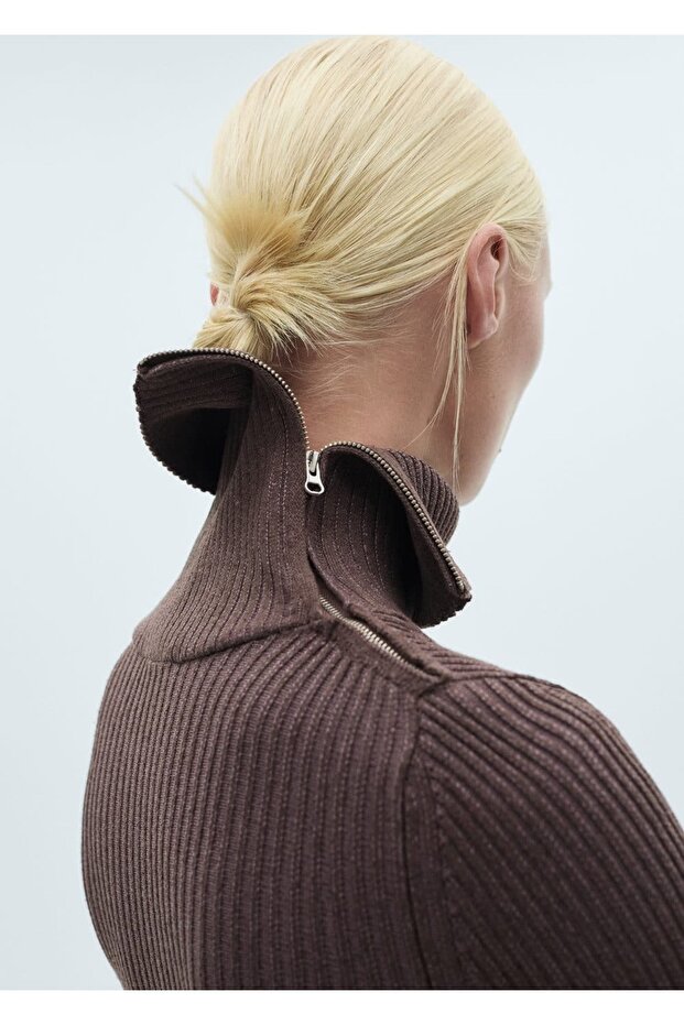 Klapa Yaka Fitilli Elbise - 6