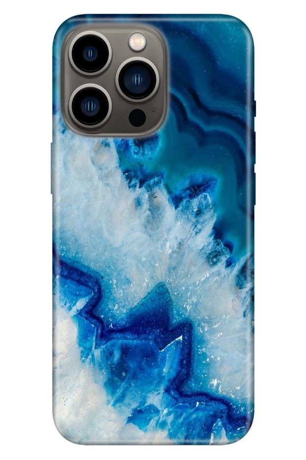 iPhone 14 Pro Max Case Silicone Moderna Illustrated Patterned Dark Amethyst