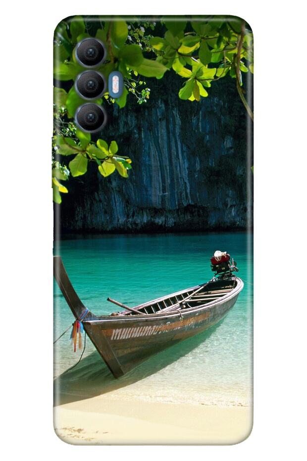 Spark 8 Pro Case Silicone Tioserisi Patterned Illustrated - Haiti